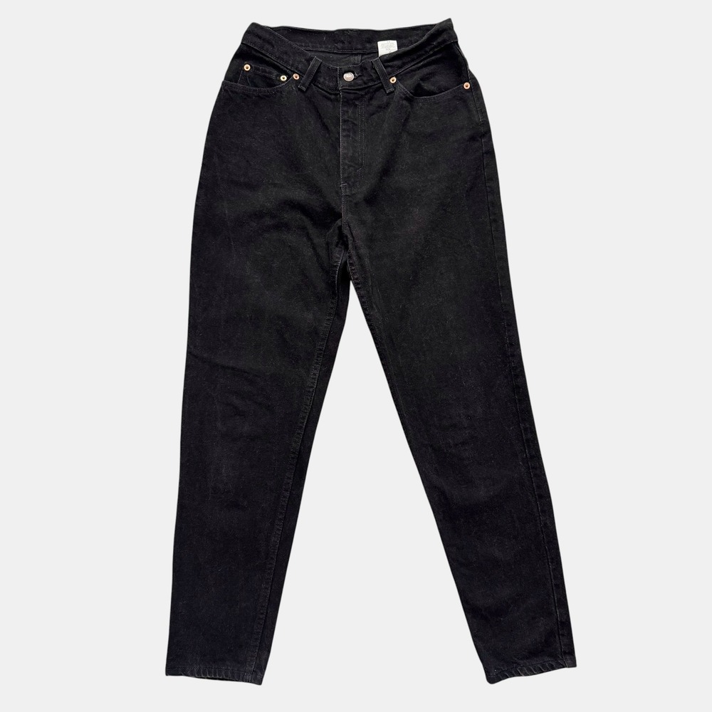 Vintage Levis 512 Slim Fit Tapered Black Jeans High Rise USA 11 Sz 28 Y2K 90s